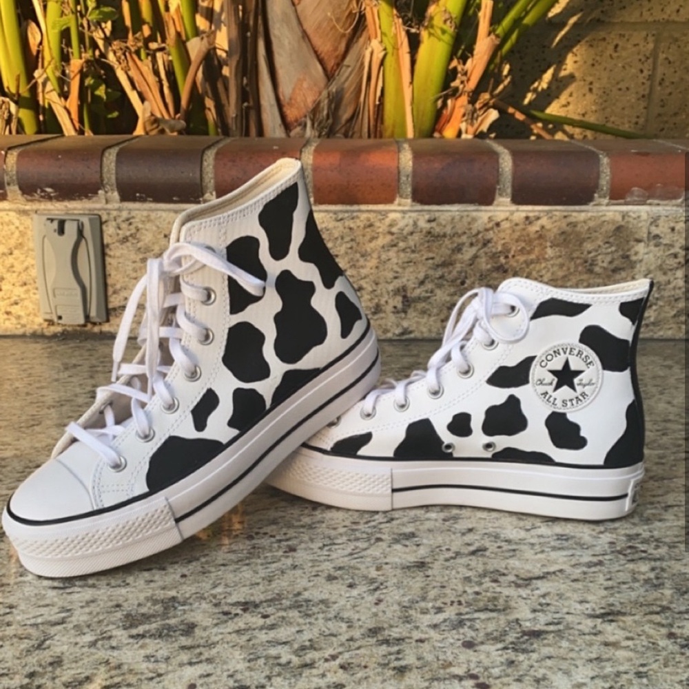 New Custom Painted Converse Platform / Size W9 *L… - image 1
